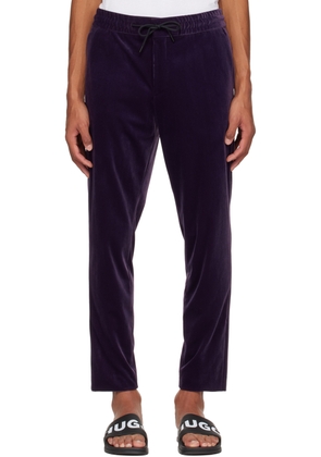 Hugo Purple Slim-Fit Trousers