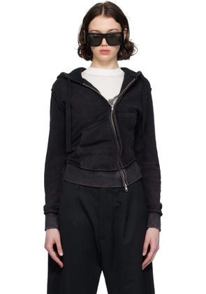 VAQUERA Black Inside Out Twisted Hoodie