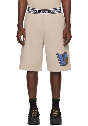 Versace Jeans Couture Beige V-Patch Shorts