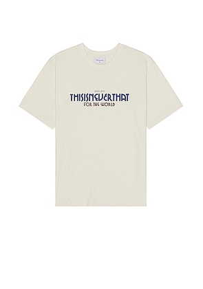thisisneverthat Swallow Tee in Natural - Ivory. Size M (also in L, XL/1X).
