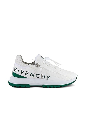 Givenchy Spectre Zip Runners Sneaker in White & Green - White. Size 41 (also in 43, 44, 45).