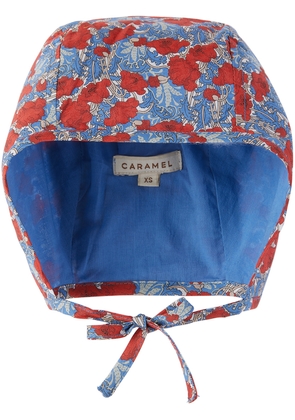 Caramel Baby Blue & Red Lavendula Bonnet
