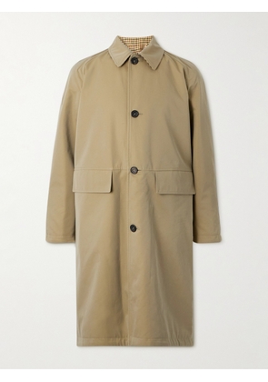Drake's - Reversible Cotton-Twill and Houndstooth Wool Coat - Men - Neutrals - UK/US 36