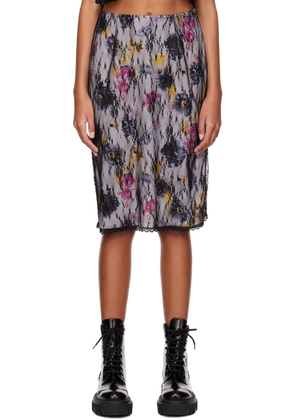 Anna Sui SSENSE Exclusive Purple Midi Skirt