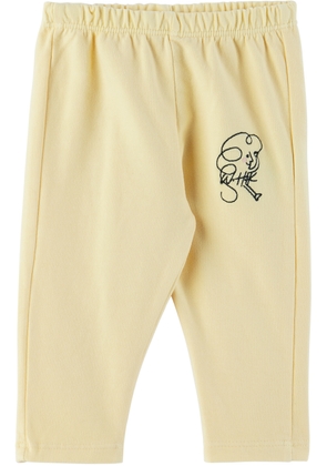 Weekend House Kids Baby Yellow Embroidered Lounge Pants
