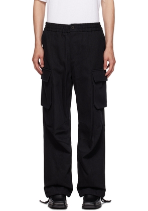 AFTER PRAY Black Wide Cargo Pants