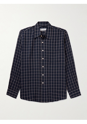 Our Legacy - Above Checked Cotton-Blend Shirt - Men - Blue - IT 44