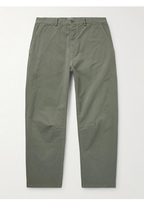 Nili Lotan - Carpenter Straight-Leg Cotton-Blend Twill Trousers - Men - Green - UK/US 30