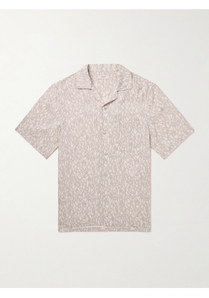 Agnona - Camp-Collar Printed Lyocell Shirt - Men - Neutrals - S
