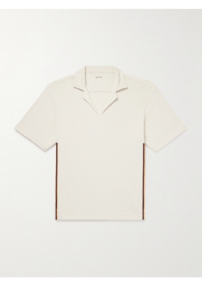 Paul Smith - Logo-Appliquéd Striped Cotton-Blend Terry Polo Shirt - Men - Neutrals - S