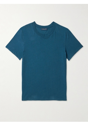Frescobol Carioca - Lucio Cotton and Linen-Blend Jersey Shirt - Men - Blue - S