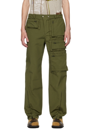 Andersson Bell Khaki Zip Pockets Cargo Pants