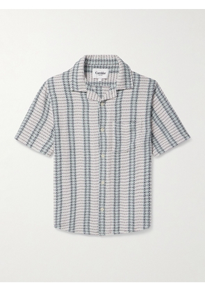 Corridor - Riverside Camp-Collar Striped Cotton-Jacquard Shirt - Men - Neutrals - S