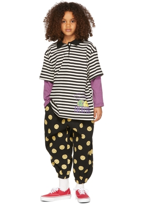 Luckytry Kids Black Small Smile Lounge Pants