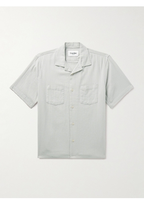 Corridor - High Twist Camp-Collar Crinkled-Cotton Shirt - Men - Gray - S