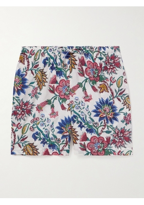 Kardo - Olbia Straight-Leg Floral-Print Cotton Drawstring Shorts - Men - Pink - S