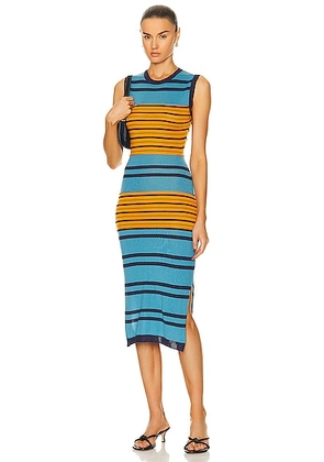 Marni Striped Dress in Multicolor - Blue. Size 44 (also in ).