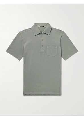 Rubinacci - Slim-Fit Cotton-Piqué Polo Shirt - Men - Green - IT 46