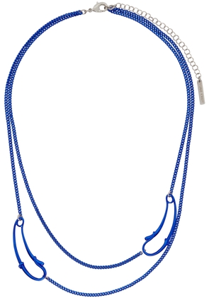 HUGO KREIT Blue Safety Chain Necklace