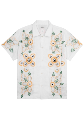 Bode Buttercup Floral-embroidered Cotton Shirt - Cream - S