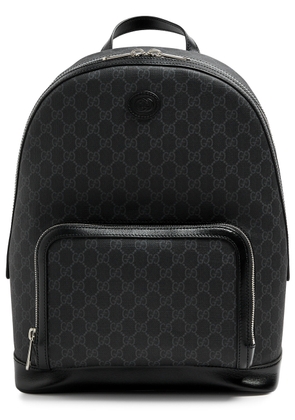 Gucci GG-monogram Coated Canvas Backpack - Black