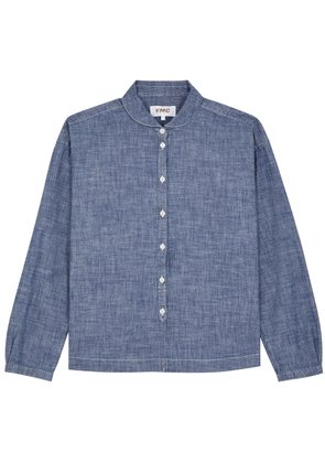 Ymc Marianne Cotton Chambray Shirt - Light Blue - L (UK14 / L)