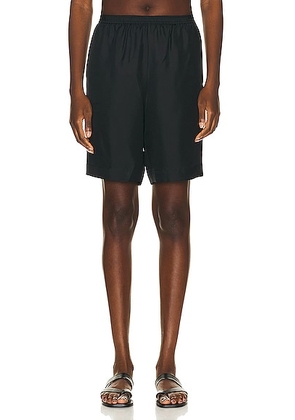 Loulou Studio Zinia Shorts in Black - Black. Size M (also in S, XS).