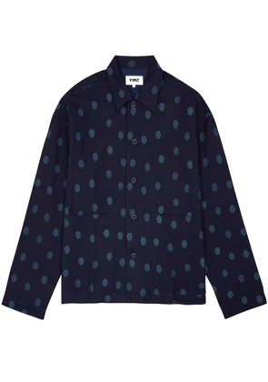 Ymc PJ Polka-dot Cotton-blend Overshirt - Blue - L