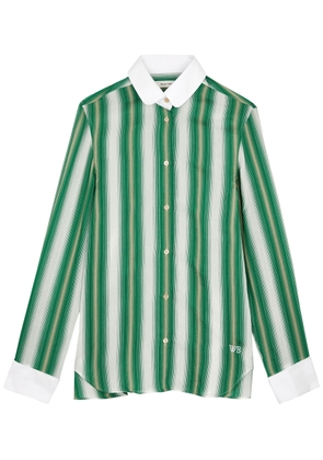 Wales Bonner Balance Striped Shirt - Green - 42 (UK10 / S)