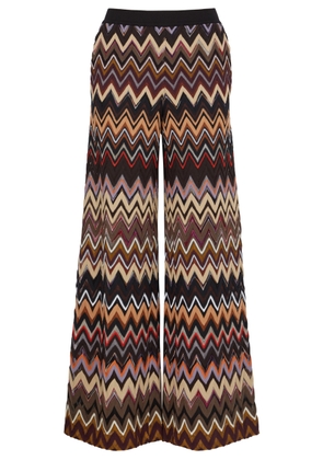 Missoni Zigzag Wide-leg Wool-blend Trousers - Multicoloured - 42 (UK10 / S)