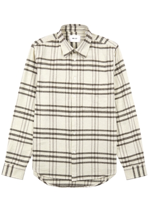 NN07 New Arne Checked Cotton Shirt - Beige - S