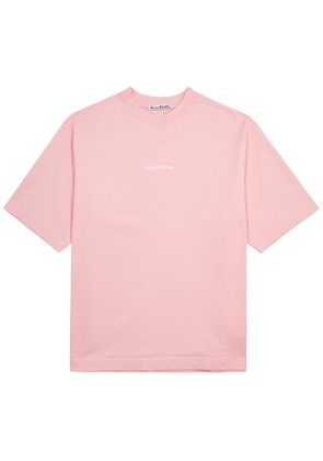 Acne Studios Extorr Logo-print Cotton T-shirt - Pink