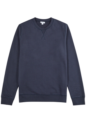 Sunspel Cotton Sweatshirt - Navy - L
