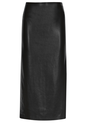 Alice + Olivia Maeve Faux Leather Midi Skirt - Black - 10 (UK14 / L)
