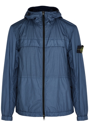 Stone Island Crinkle Reps Hooded Shell Jacket - Blue - L