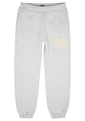 Annie Hood College Printed Cotton Sweatpants - Grey - M