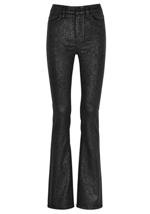 Paige Manhattan Glittered Bootleg Jeans - Black And Silver - 26 (W26 / UK 8 / S)