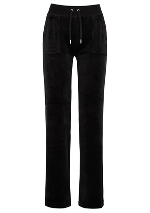 Juicy Couture Del Ray Logo Velour Sweatpants - Black - XL (UK16 / XL)