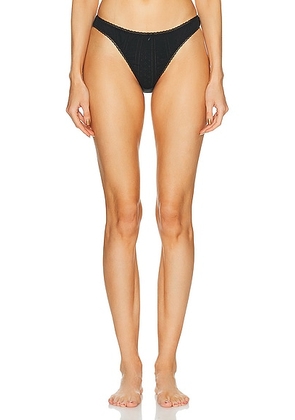 Cou Cou Intimates The High Rise Brief in Black - Black. Size L (also in M, S, XL, XS).