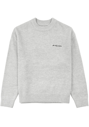 Mki Miyuki Zoku Logo-embroidered Knitted Jumper - Grey - Xxl