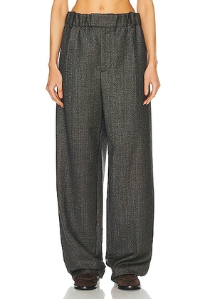 Bottega Veneta Classic Wool Houndstooth Trouser in Brown  Blue  & Yellow - Brown. Size 40 (also in ).