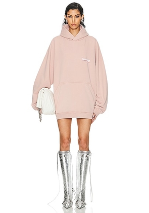 Balenciaga Large Fit Hoodie in Light Pink & White - Pink. Size 4 (also in 3).