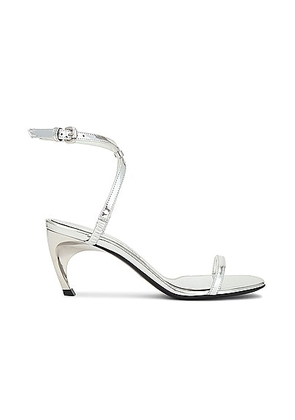 Alexander McQueen Mirror Sandal in Silver - Metallic Silver. Size 39 (also in 40, 41).
