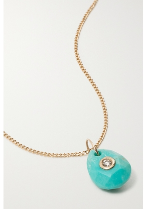 Pascale Monvoisin - Orso N°1 Collier 9-karat Gold And 14-karat Rose Gold, Turquoise And Diamond Necklace - Blue - One size