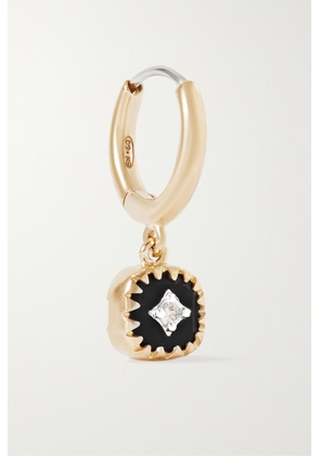 Pascale Monvoisin - Pierrot 9-karat Gold, Bakelite And Diamond Single Hoop Earring - One size