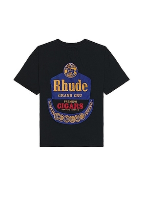 Rhude Grand Cru Tee in Vintage Black - Black. Size M (also in S).