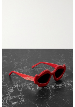 Loewe - Oversized Oval-frame Acetate Sunglasses - Red - One size