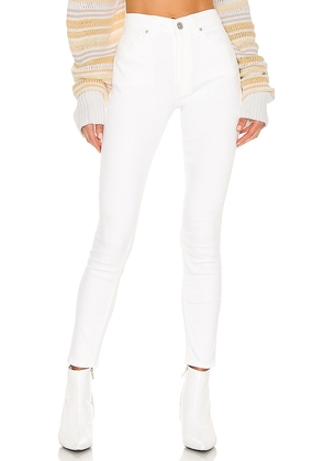 Hudson Jeans Barbara High Waist Super Skinny Ankle in White. Size 32.
