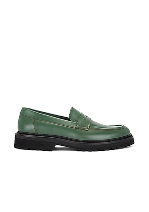 Vinny's Richee Penny Loafer in Leather Green - Green. Size 41 (also in 42, 43, 44).