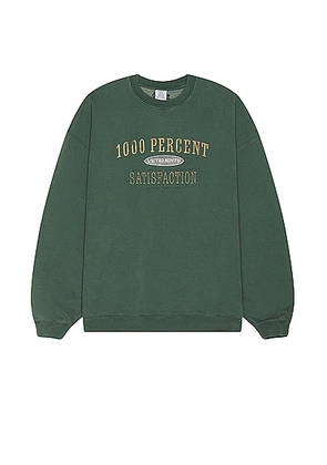 VETEMENTS 1000 Percent Sweatshirt in Police Green - Green. Size M (also in L).
